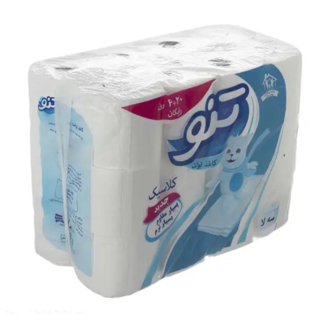 دستمال توالت تنو 24 قلو 3 لایه